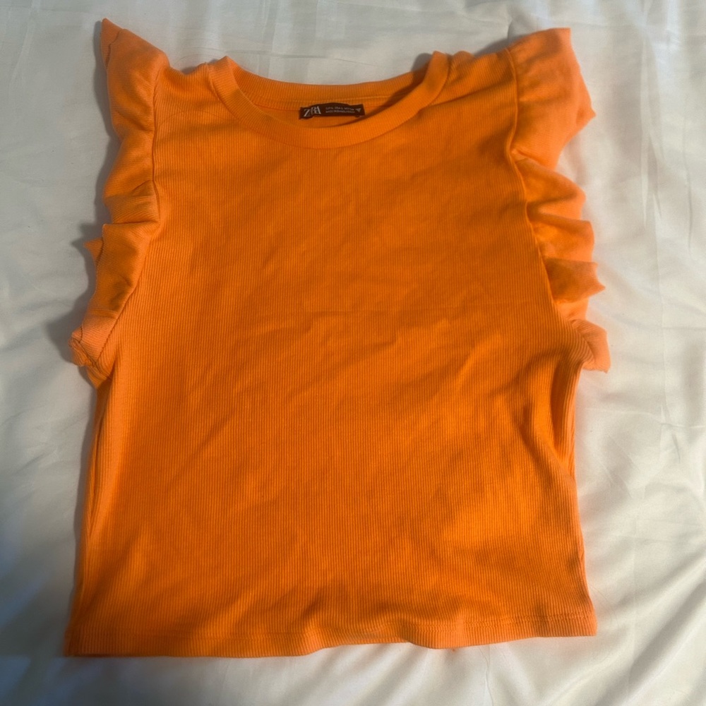 Orange Zara top